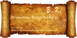 Brasovan Krisztián névjegykártya